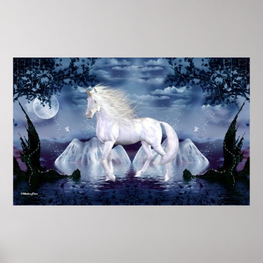 White Beauty Magique Unicorn Poster 1H (Devant)
