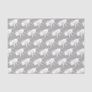White Bee Silhouette Tissue Paper Tissuepapier