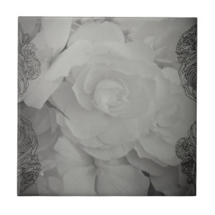 White Begonia Tegeltje