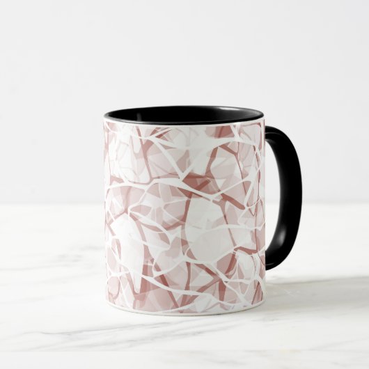 white beige abstract fashionable modern pattern    mok (Voorkant rechts)