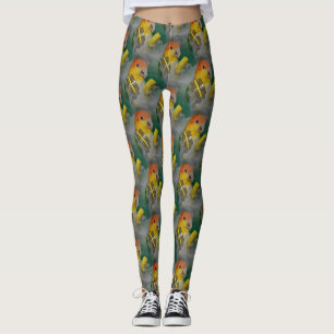 White Bellied Caïque Parrot Palling Leggings