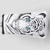 White Bengal Tiger Ink Art Golfheadcover (Voorkant)