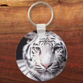 White Bengal Tiger Photography Sleutelhanger (Voorkant)