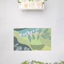 White Berries Mixed Greens Color Blocks Modern 