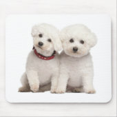 White Bichon Frise Puppy Dog Computer Mousepad Muismat (Voorkant)
