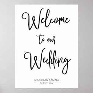 White Bienvenue À Notre Poster Des Signes De Maria
