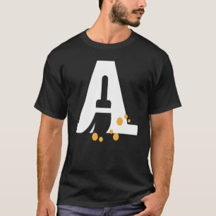 White Big Letter A Alphabet A Capital Initiaal Spe T-shirt