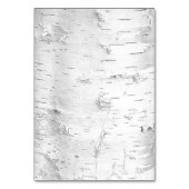White Birch Bark Tented Place Kaarten met naam (Achterkant)