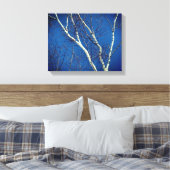 White Birch Tree against Blue Sky Natuur Canvas Afdruk (Insitu (Slaapkamer))
