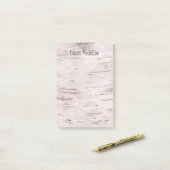 White Birch Tree Wood Rustic Barn Personalized Post-it® Notes (Op bureau)