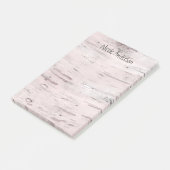 White Birch Tree Wood Rustic Barn Personalized Post-it® Notes (Schuin)