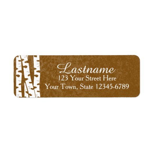 White Birch Trees Etiket (Voorkant)