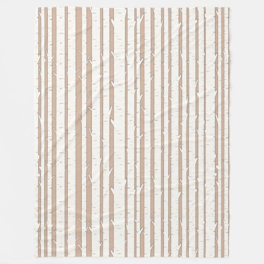 White Birch Trees Forest Custom Fleece Deken (Voorkant)