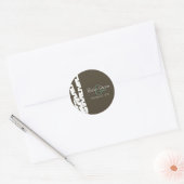 White Birch Trees Ronde Sticker (Envelop)