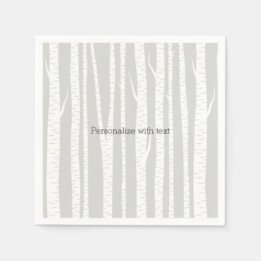 White Birch Trees Servetten (Voorkant)