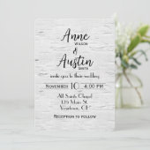 White Birch Wedding Invite Kaart (Staand voorkant)