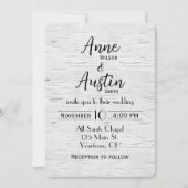 White Birch Wedding Invite Kaart (Voorkant)