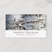White Birch Wood Effect, Rustic Visitekaartje (Voorkant)