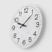 White Birch Wood Large Clock Grote Klok (Hoek)