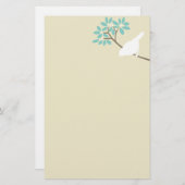 White Bird Custom Stationery Briefpapier (Voorkant / Achterkant)