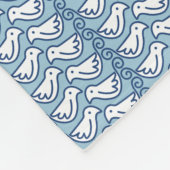 White Bird Herringbone Fleece Blanket (Hoek)