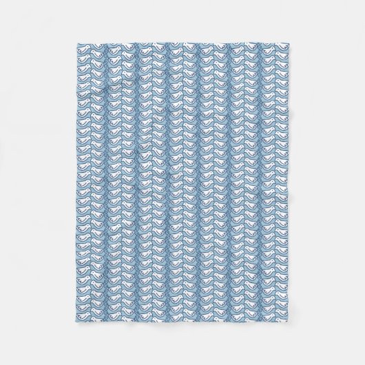 White Bird Herringbone Fleece Blanket (Voorkant)