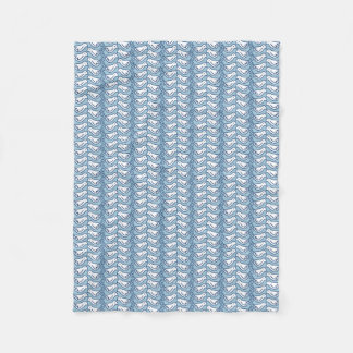 White Bird Herringbone Fleece Blanket Deken