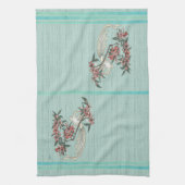 White Bird - Kersenbloesem Aqua Theedoek (Verticaal)