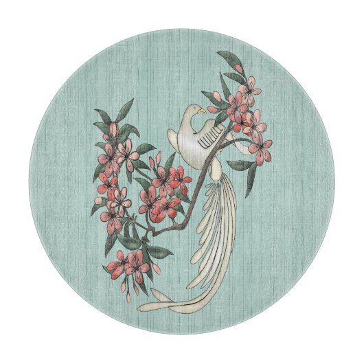 White Bird - Kersenbloesem Charcuterie Board Snijplank (Voorkant)