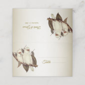 White Birds Place Card (Buitenkant ongevouwen)