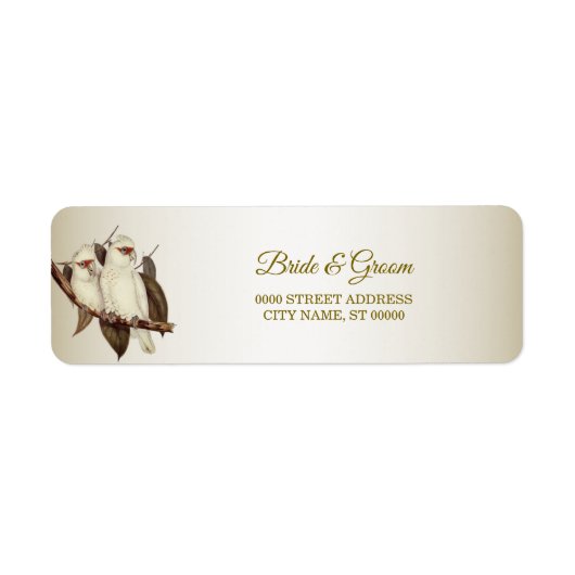 White Birds Return Address Label (Voorkant)