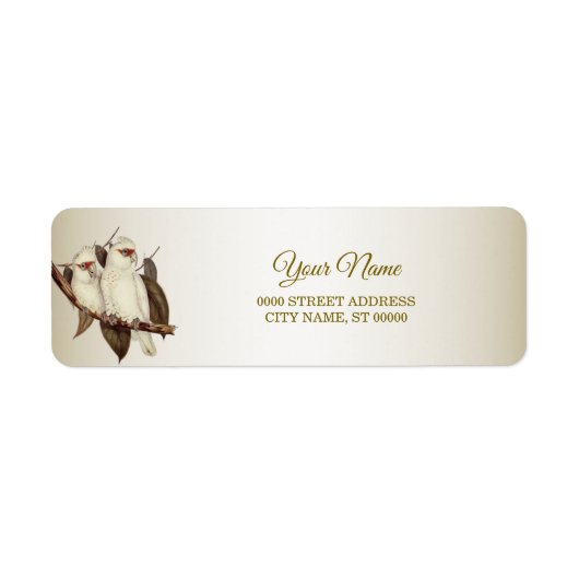 White Birds Return Address Label (Voorkant)