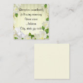 White Birds Yellow Wedding Informatiekaartje (Voorkant / Achterkant)