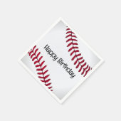 White Birthday Baseball Servet (Hoek)