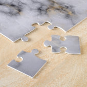 White Black and Gold Marble Pattern Legpuzzel (Zijkant)