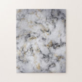 White Black and Gold Marble Pattern Legpuzzel (Verticaal)