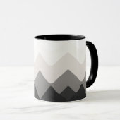 White Black and Gray mug Mok (Voorkant rechts)