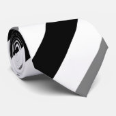 White Black and Grey Regimental Stripe Stropdas (Opgerold)