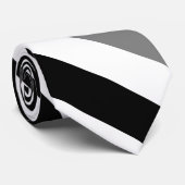 White Black and Grey University Stripe Stropdas (Opgerold)