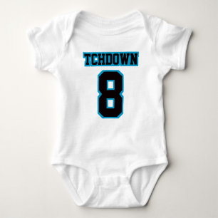 WHITE BLACK BLUE Bodysuit Football Jersey