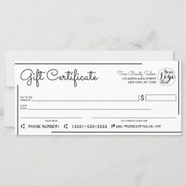 White Black Border Logo Check Cadeaubon