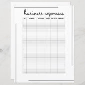 White Black Border Script Logo Business Exemplates (Voorkant / Achterkant)
