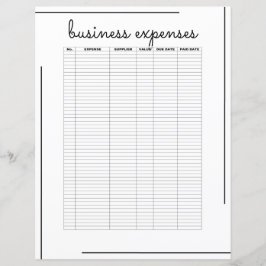 White Black Border Script Logo Business Exemplates