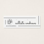 White Black Border Script Logo earling Display Mini Visitekaartjes (Voorkant)