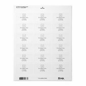 White black business logo return address etiket (Full Sheet)