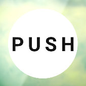 White & Black Circular Push Deuren Business Raamsticker (Vel 3)