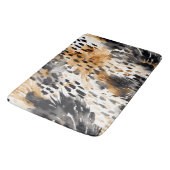White Black Cream Leopard Animal Badmat (Gekanteld)