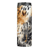 White Black Cream Leopard Animal Birthday Thermosbeker (Achterkant)