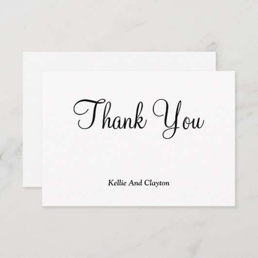 White/Black-dank-kaarten (Voorkant / Achterkant)