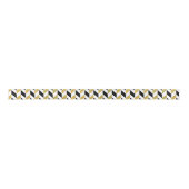 White, Black en Golden Chevron Pattern Lint (Voorkant)